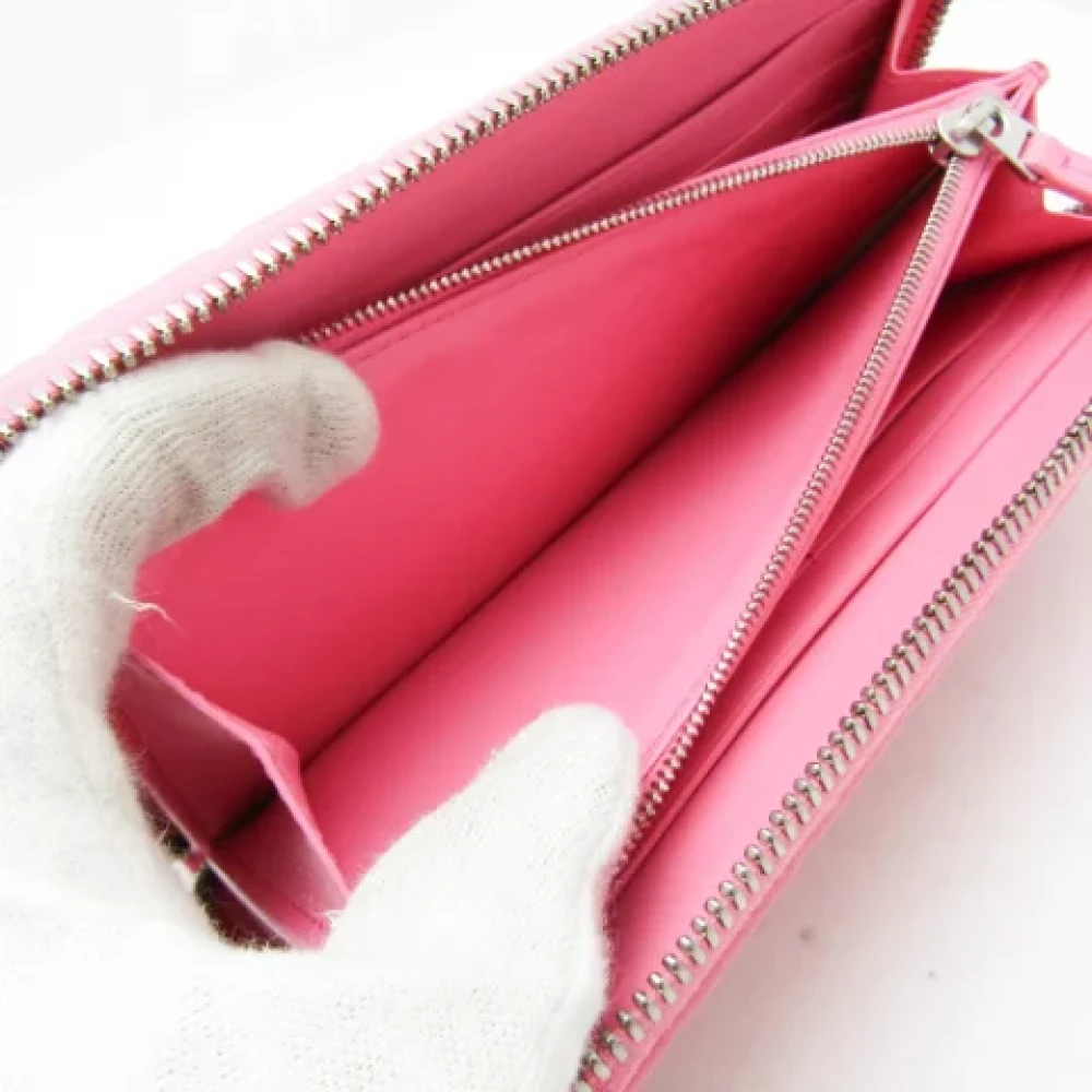 Bottega Veneta Vintage Pre-owned Leather wallets Pink Dames