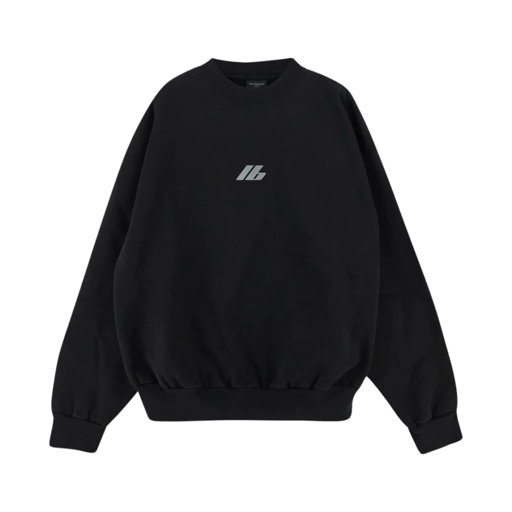 Balenciaga Katoenen Logo Sweatshirt Black Dames