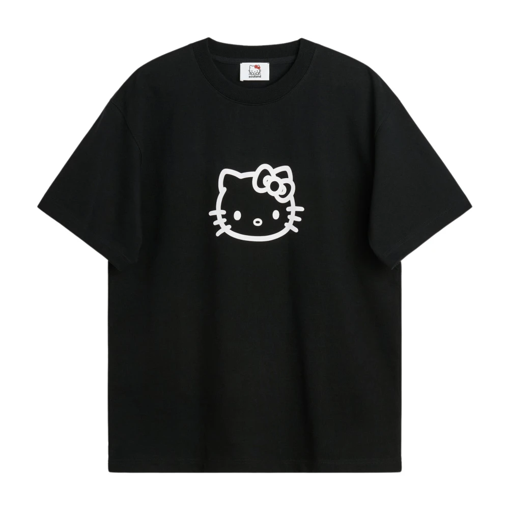 Soulland Relaxed-fit T-shirt met zeefdruk Black Unisex