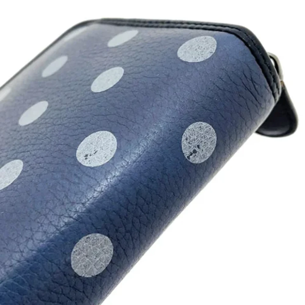 Loewe Pre-owned Leather wallets Blue Dames