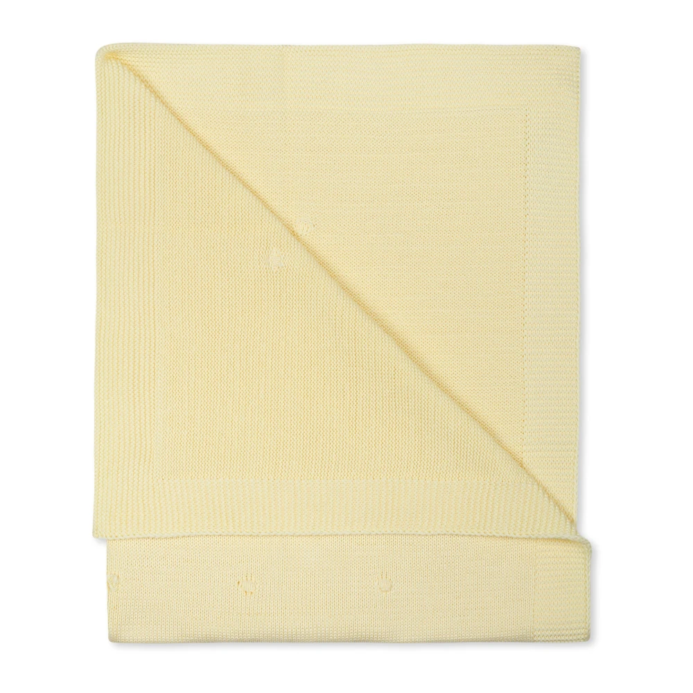 Little Bear Geel Katoenen Deken met Stippen Yellow Unisex