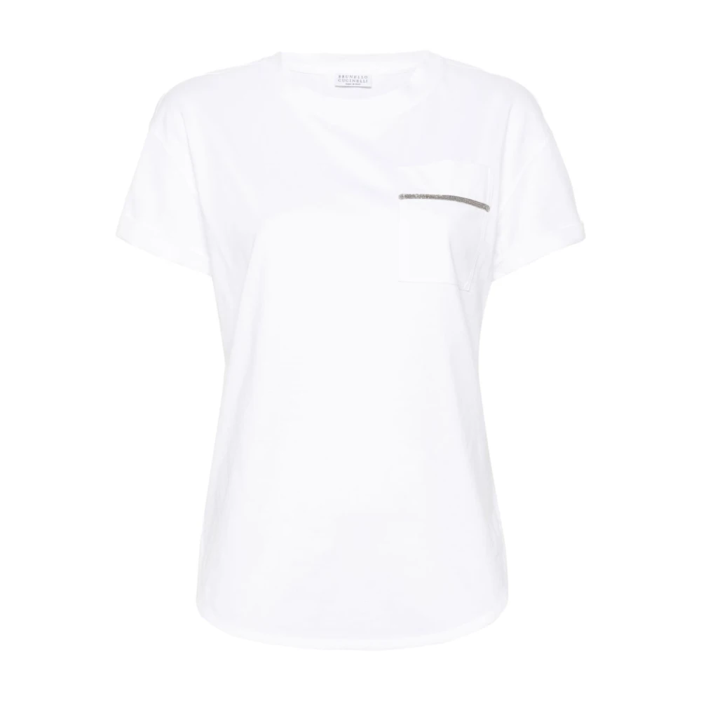 BRUNELLO CUCINELLI Witte T-shirts en Polos White Dames