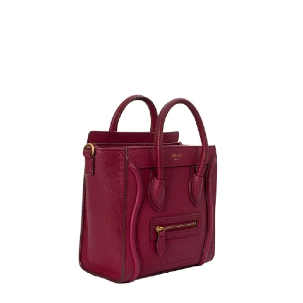 Celine Vintage Pre-owned Leather celine-bags Purple Dames