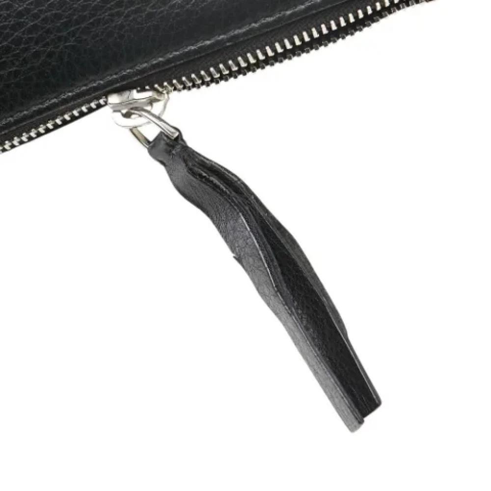 Balenciaga Vintage Pre-owned Leather clutches Black Dames
