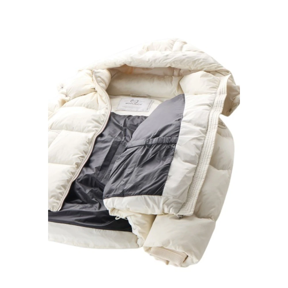 Woolrich Korte Dons Pufferjas Beige Dames