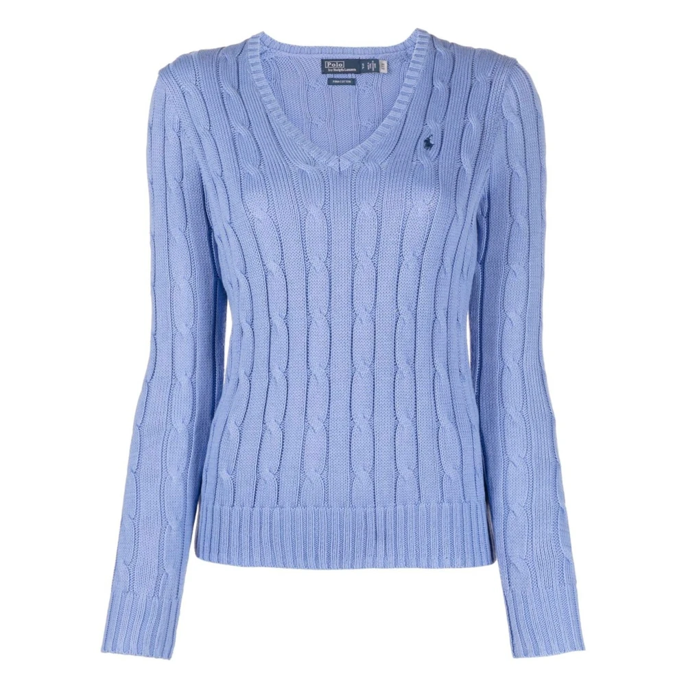 Polo Ralph Lauren Blauwe Casual Sweater met Lange Mouwen Blue Dames
