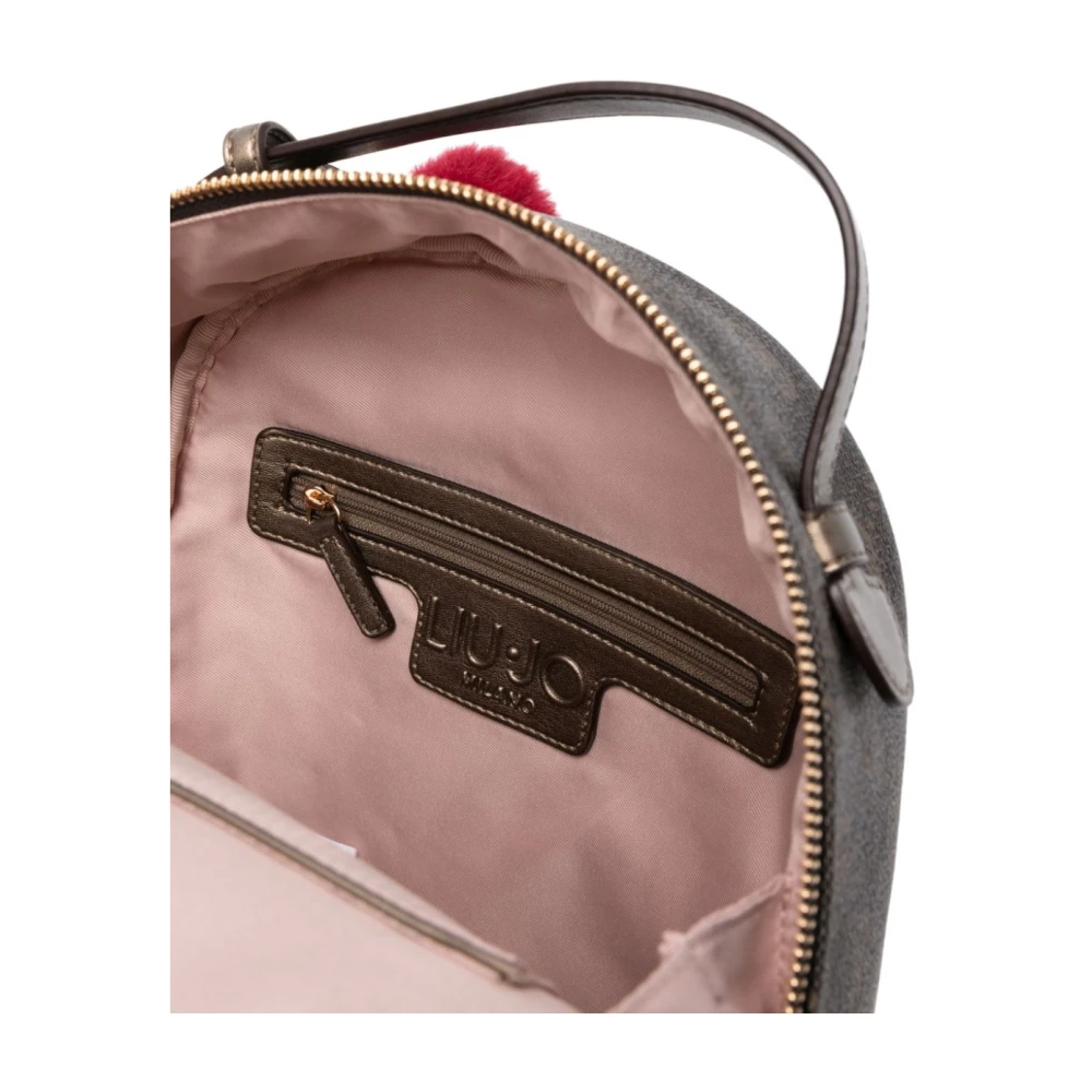 Liu Jo Bruine Eco Leren Logoprint Tas Brown Dames