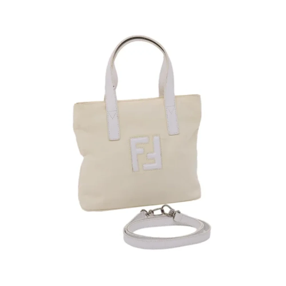 Fendi Vintage Pre-owned Nylon handbags White Dames