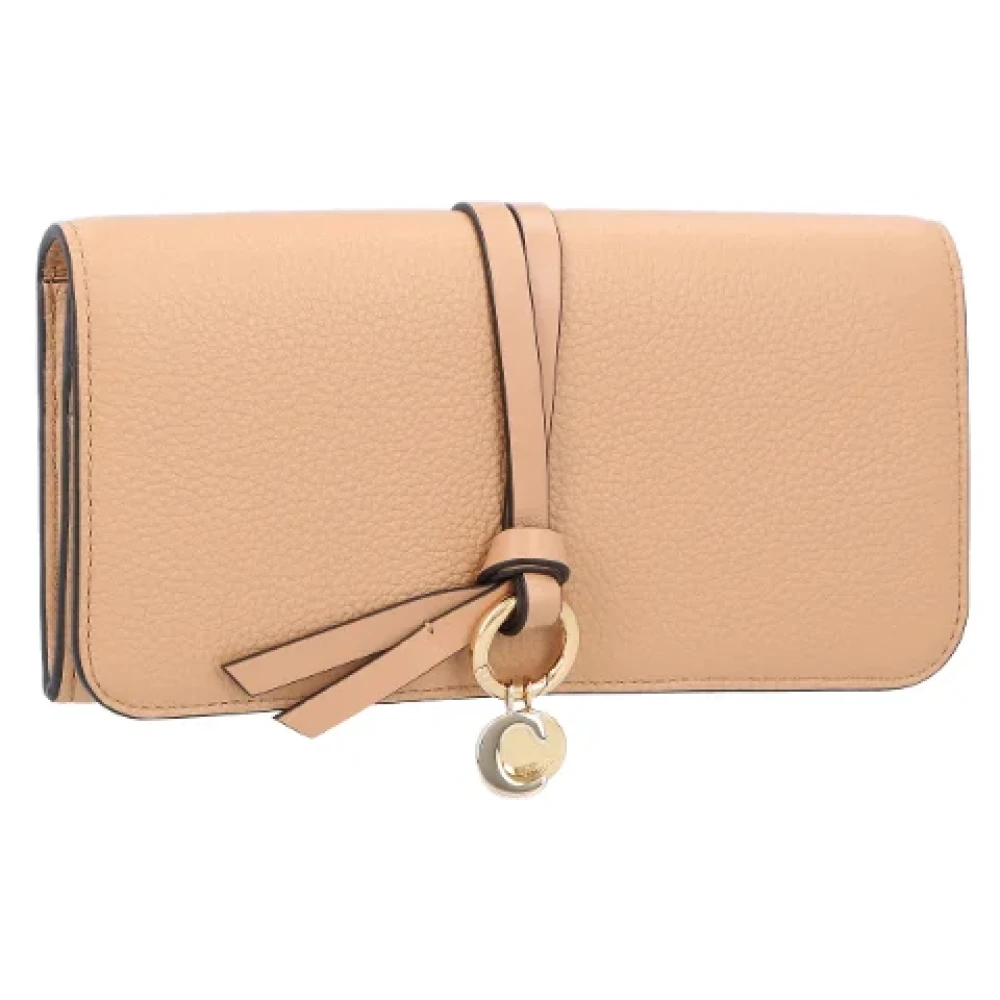 Chloé Leather wallets Beige Dames