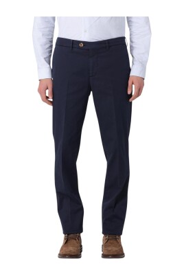 pantalon-casual-en-coton-bleu-marine
