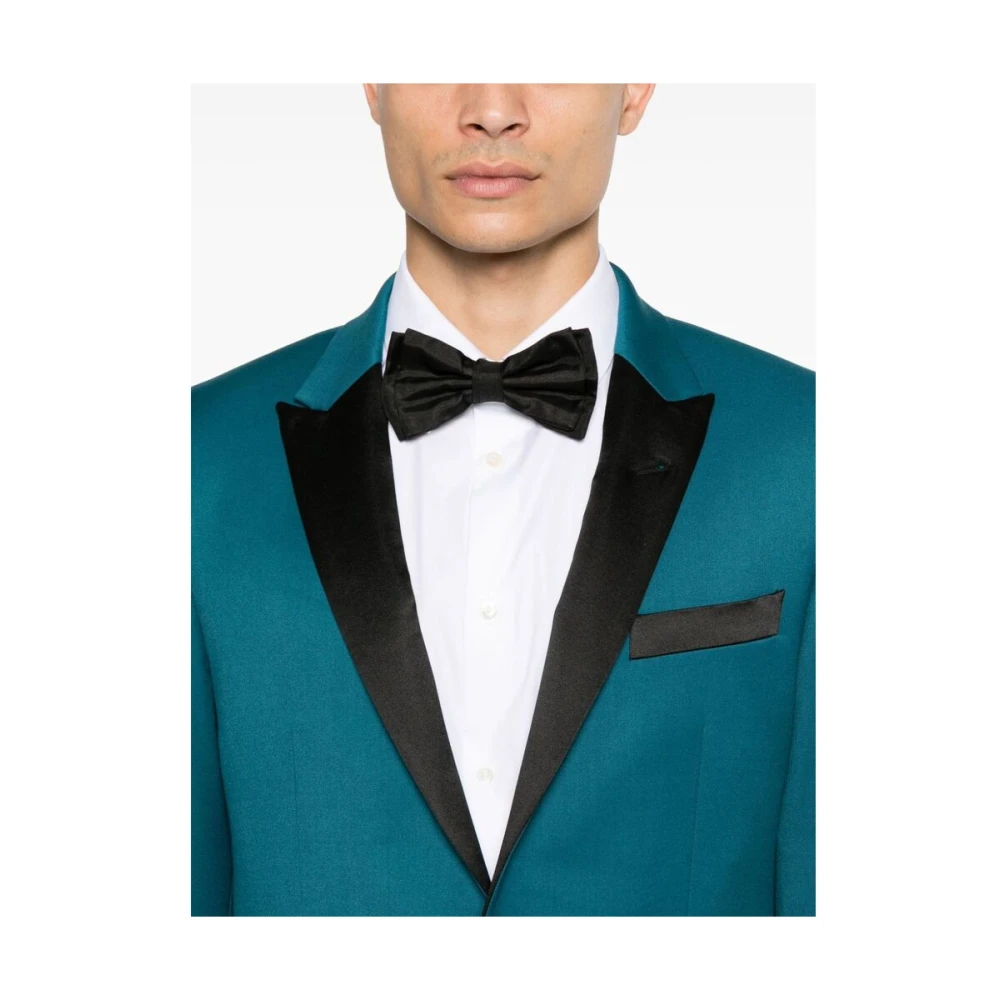 Reveres 1949 Turquoise Blazer met Broek Set Blue Heren