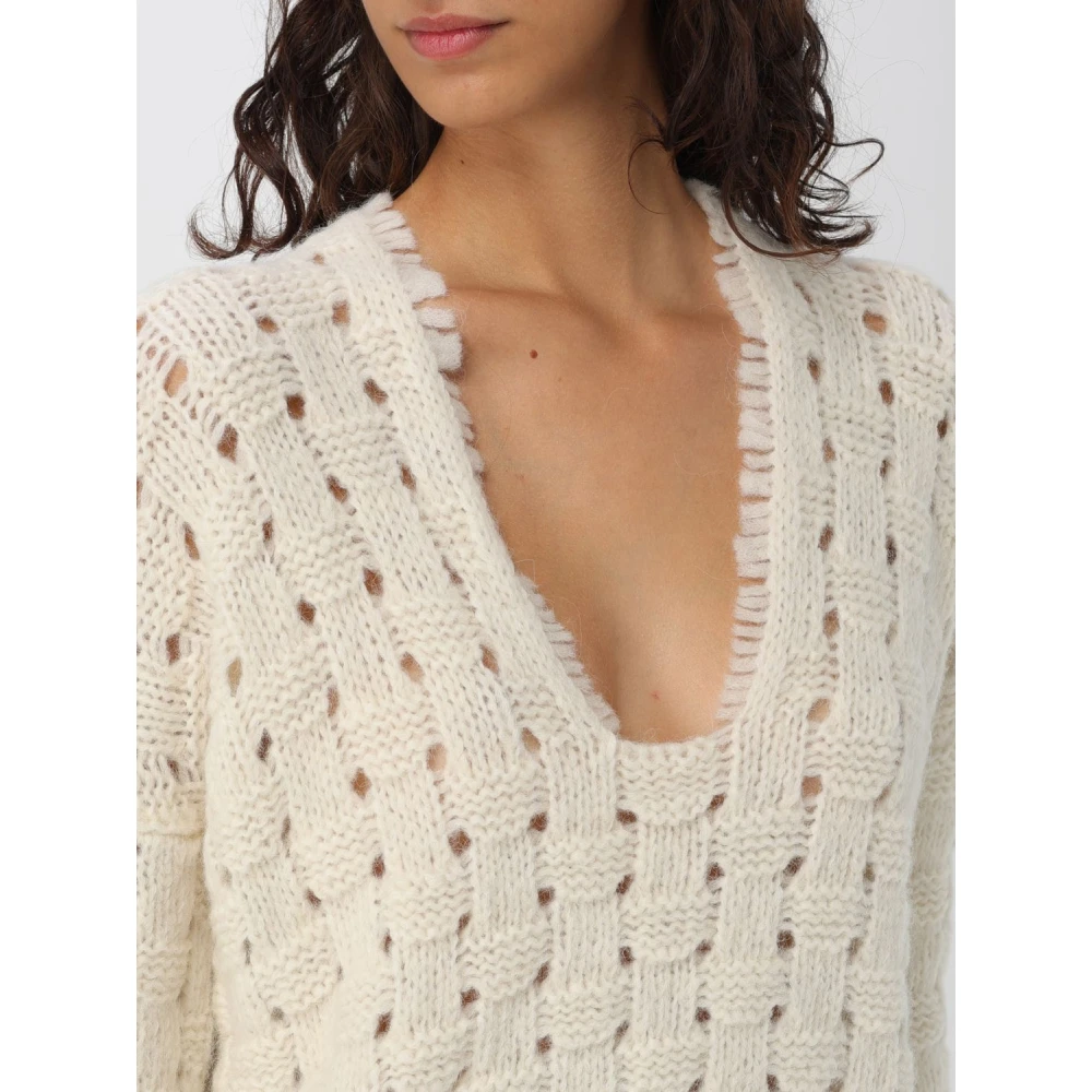 Liviana Conti Roomwitte Trui voor Vrouwen Beige Dames
