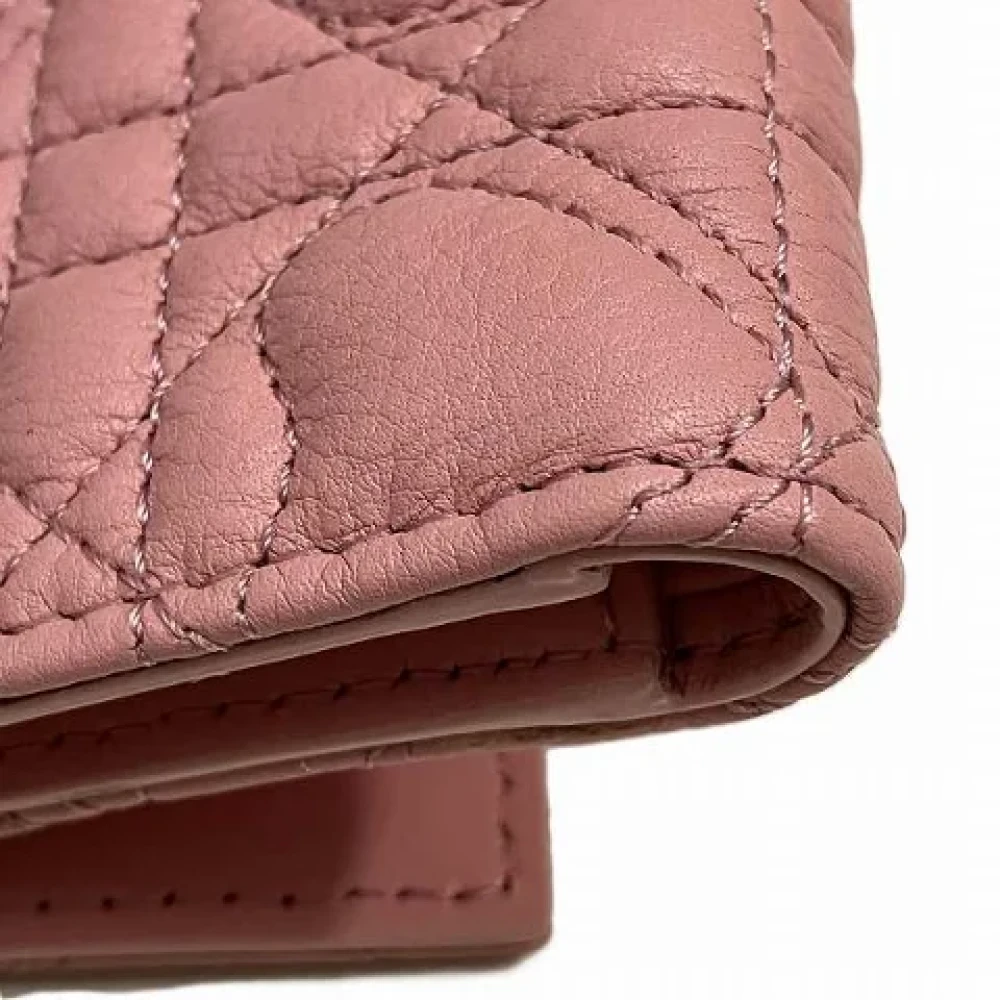 Dior Vintage Pre-owned Leather wallets Pink Dames