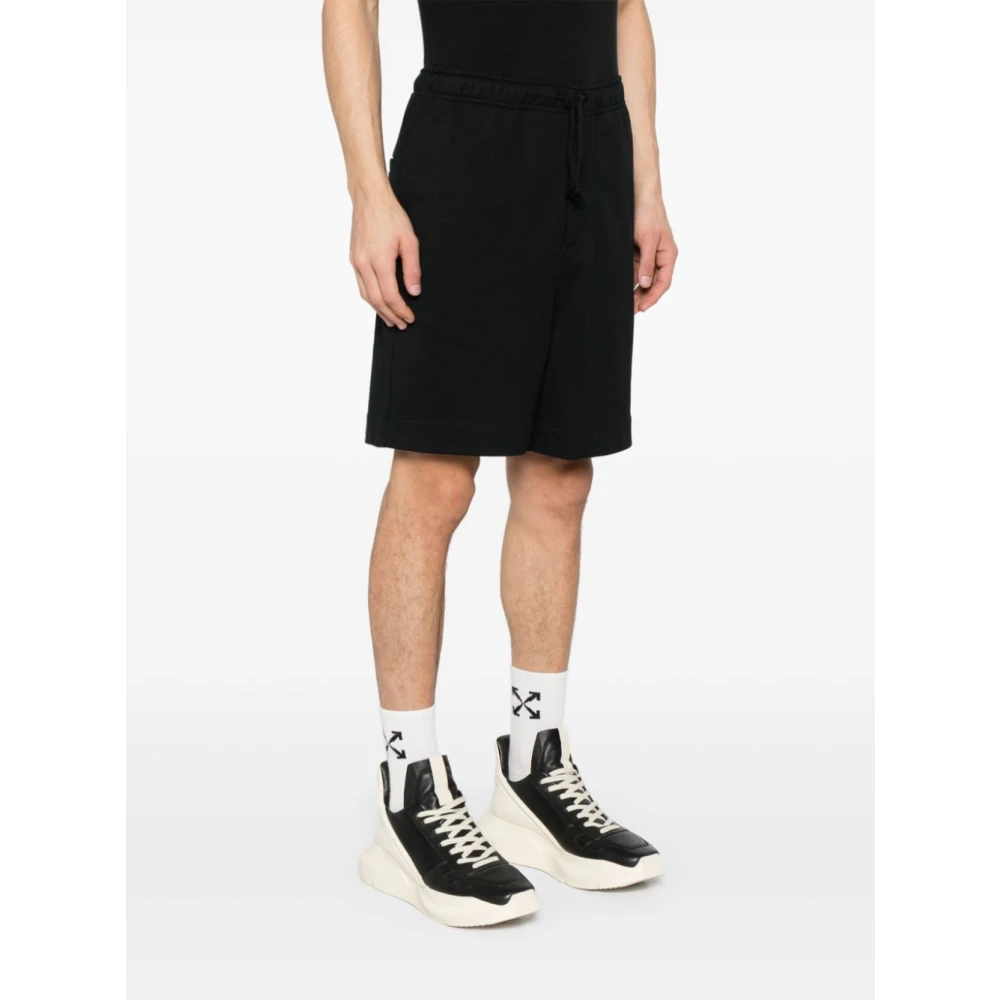 Y-3 Zwarte Shorts met Trekkoord en Ritszak Black Heren