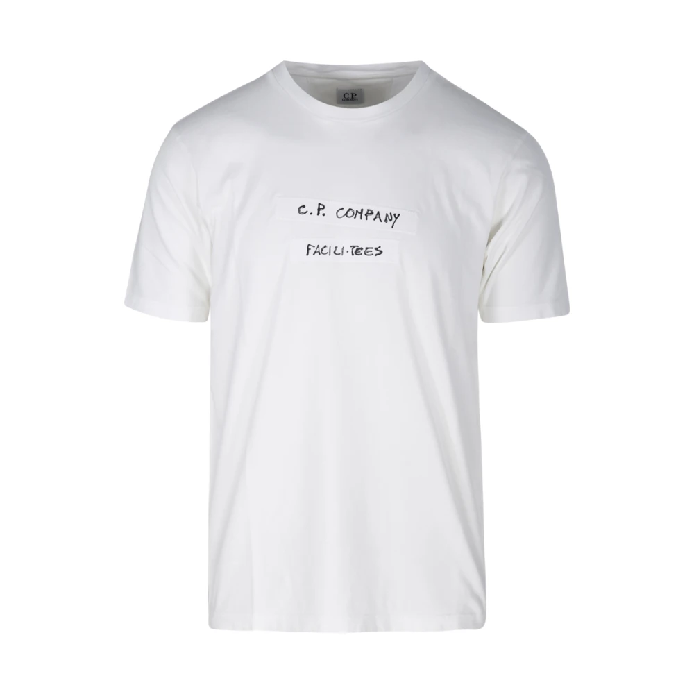 C.P. Company Witte Katoenen T-Shirt White Heren