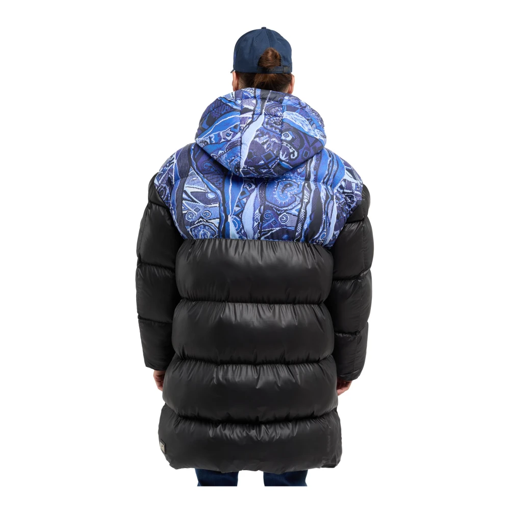 carlo colucci Gewatteerde Oversized Mantel DeZordo Black Heren