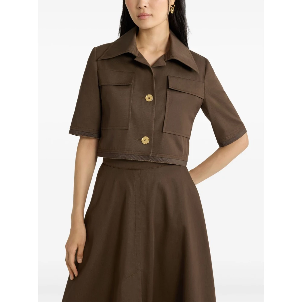 Patou Bruine jas Dames bovenkleding Brown Dames