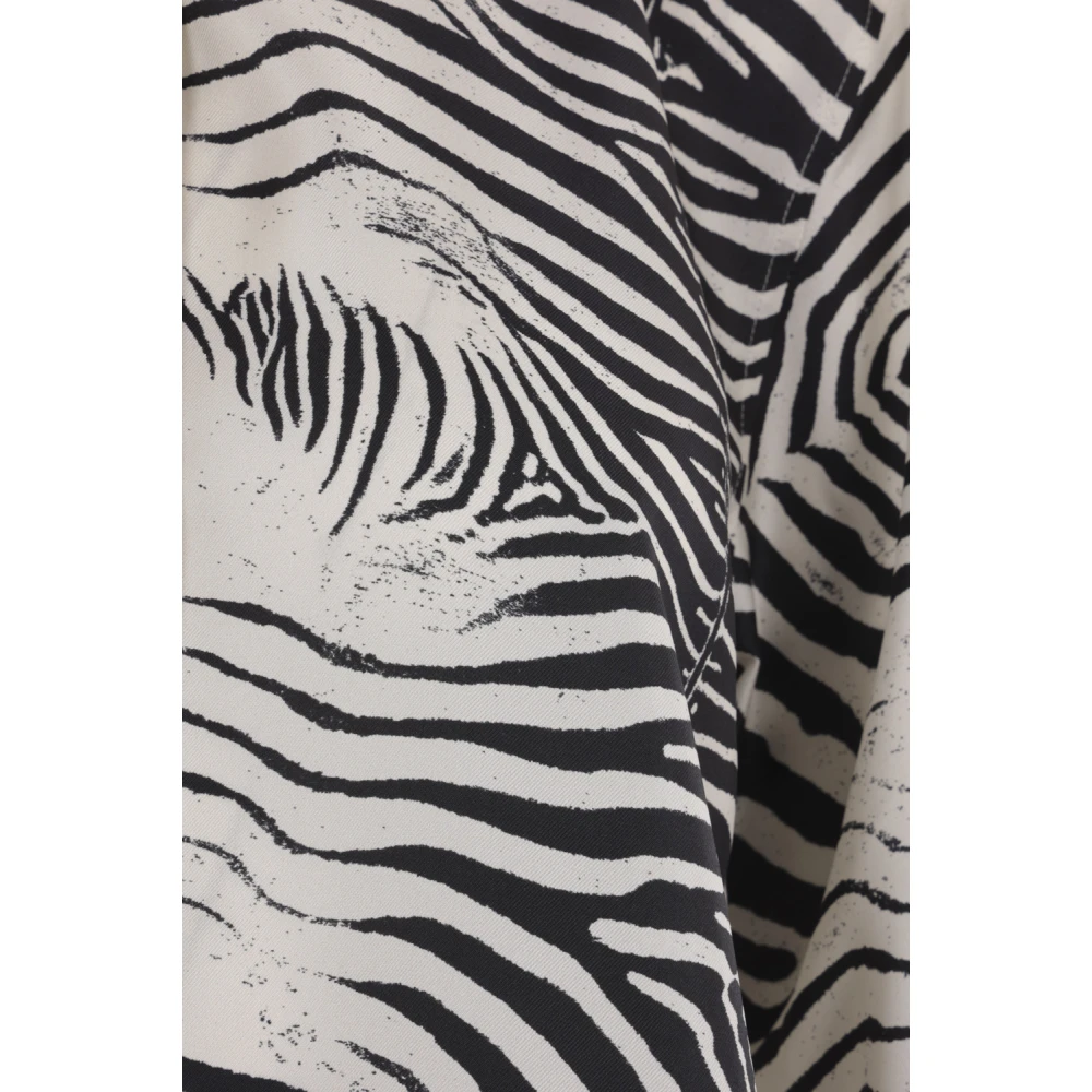 Roberto Cavalli Zebra Print Zijden Overhemd Black Dames