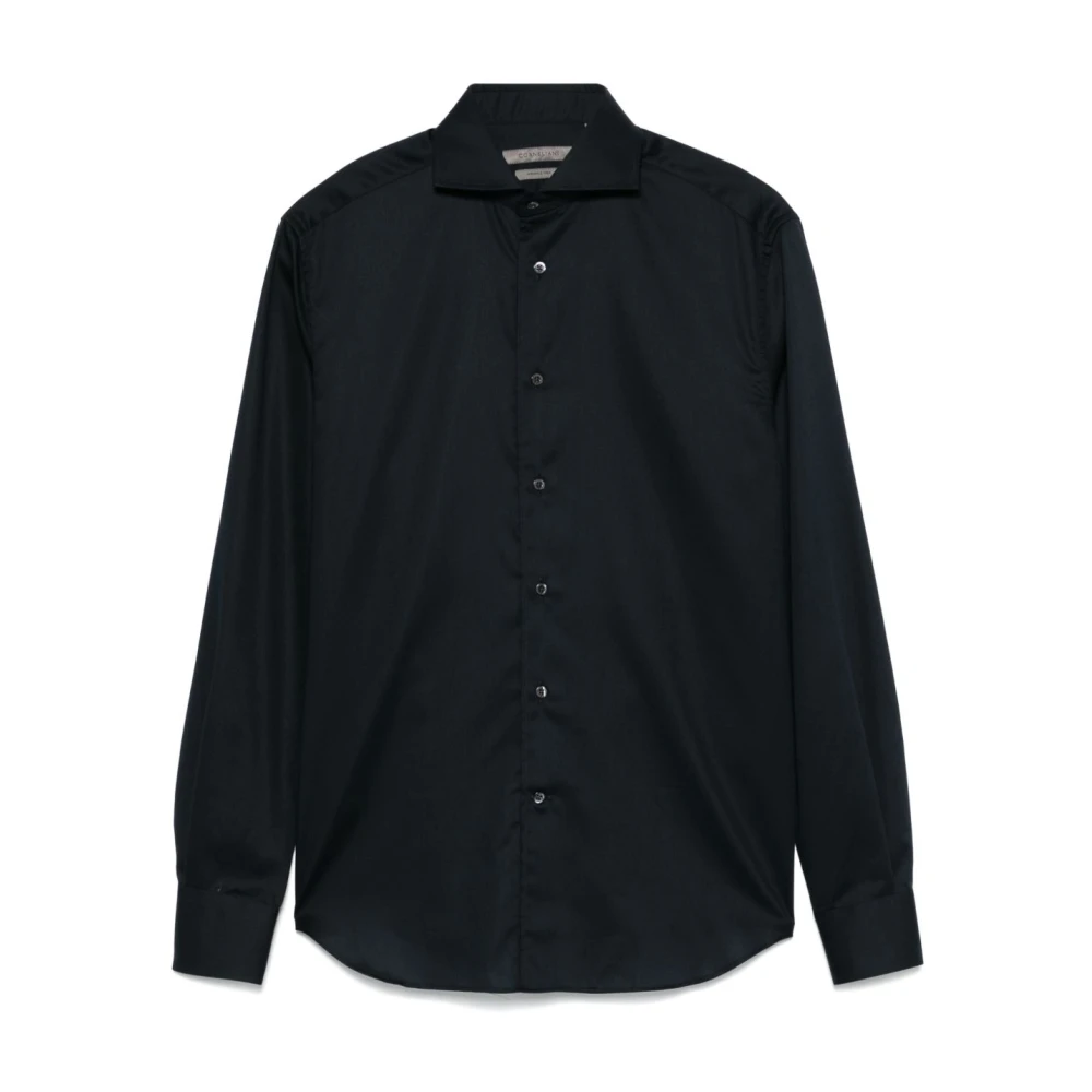 Corneliani Zwarte Shirt voor Mannen Stijlvol en Comfortabel Black Heren