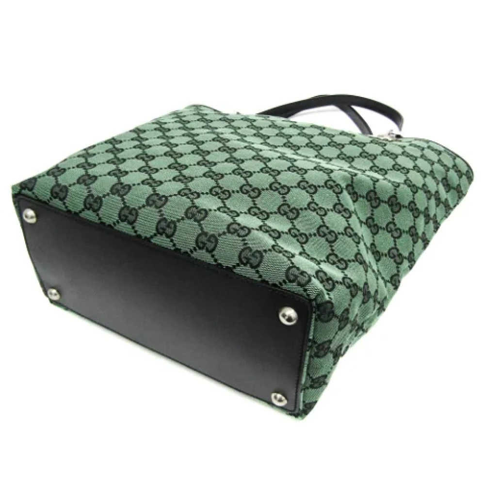 Gucci Vintage Pre-owned Canvas totes Green Dames