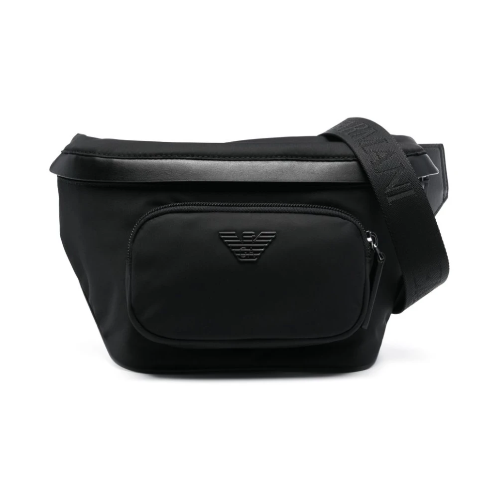 Emporio Armani Men's Black Waist Bag With Top Zip