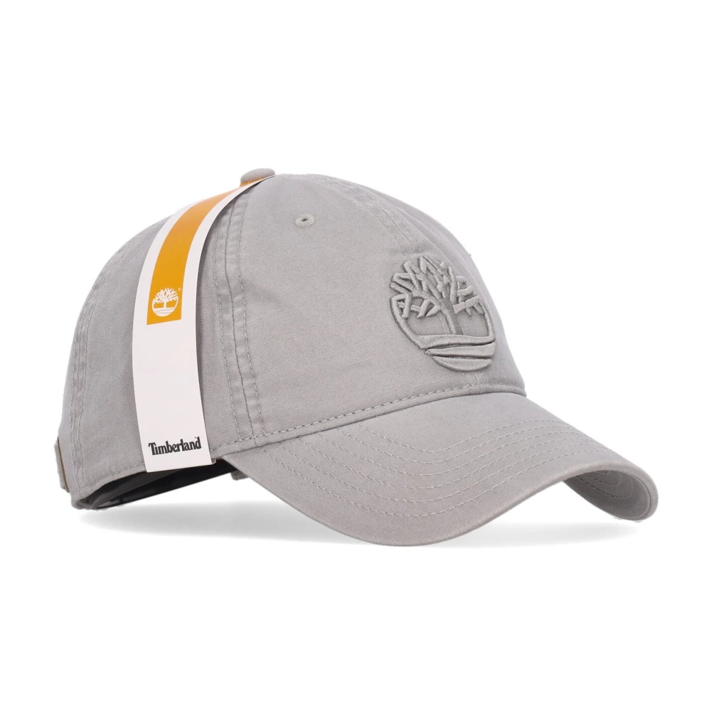 Timberland Gebogen Klep Canvas Baseball Cap Gray Heren