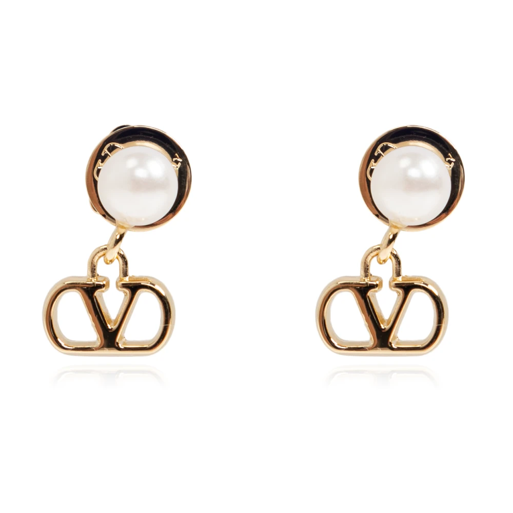 Valentino Garavani Yellow Earrings, Female, One Size, Vlogo Signature Earrings