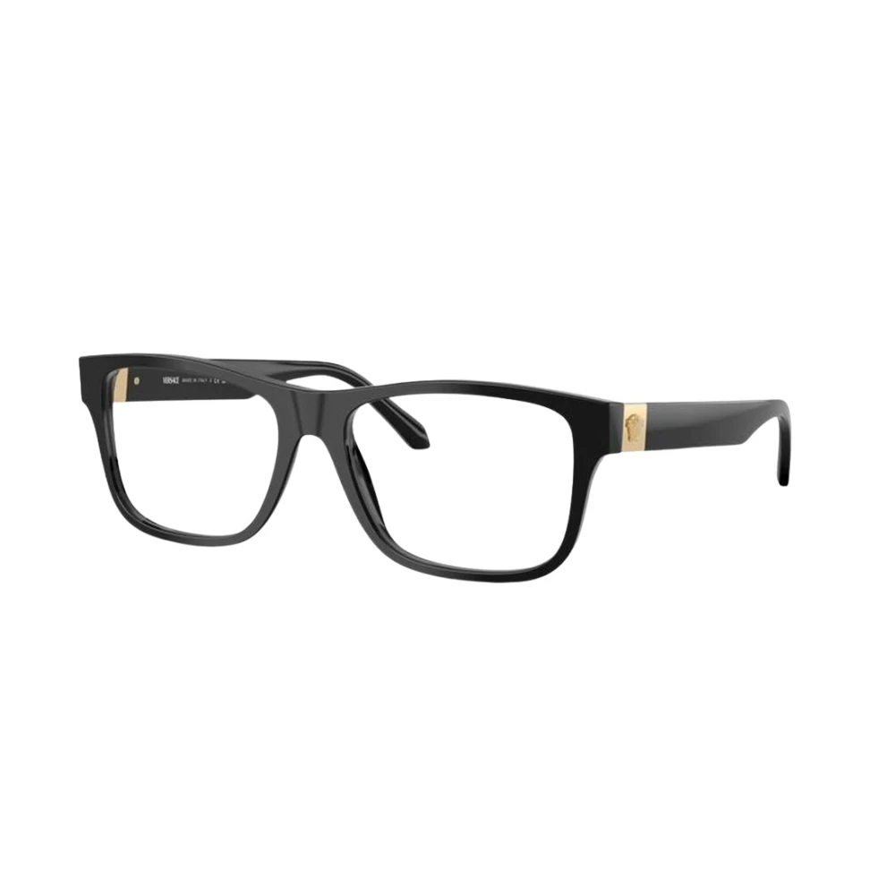 Versace Men's Black Square Frame - Glasses - 56 Mm - Accessories