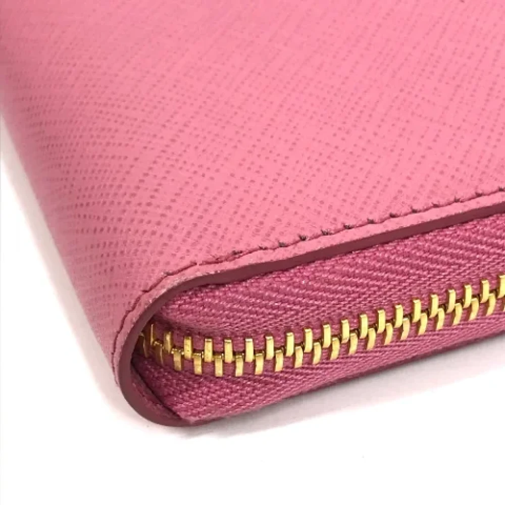 Prada Vintage Pre-owned Leather wallets Pink Dames
