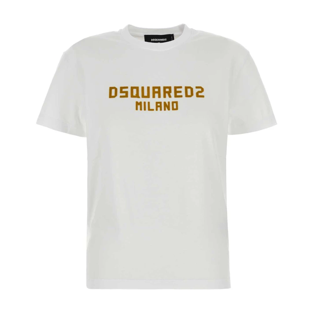 Dsquared2 Women's White T-Shirts,, Classic Cotton T-Shirt Extra Small