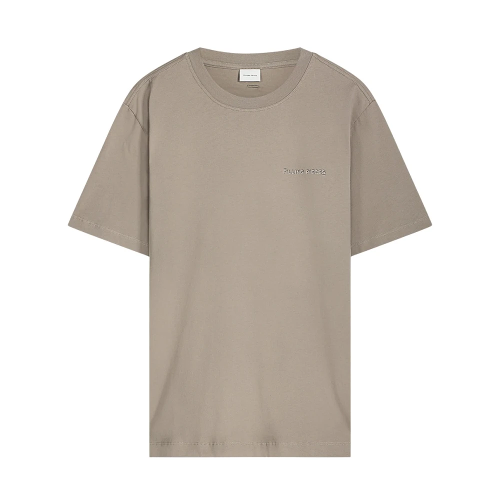 Filling Pieces T-shirt Alphabet Travertine Fossil Brown Heren