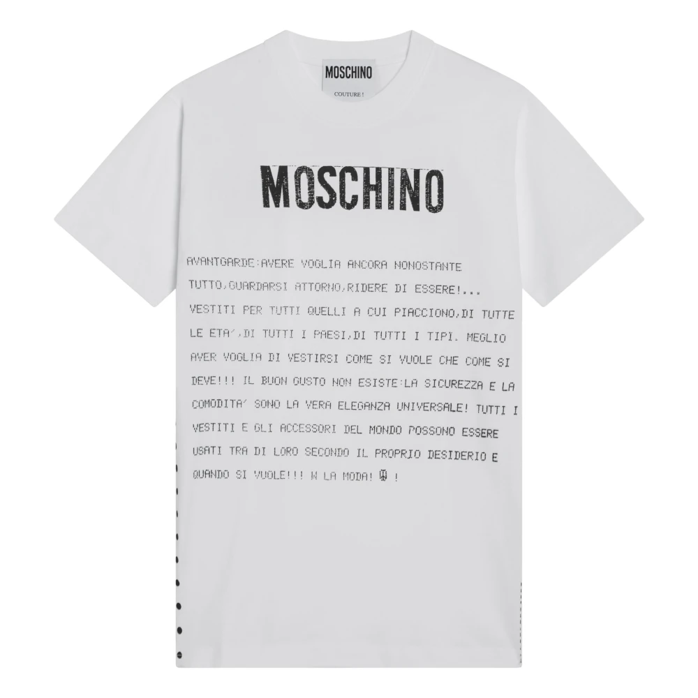 Moschino Korte mouwen ronde hals T-shirt White Dames