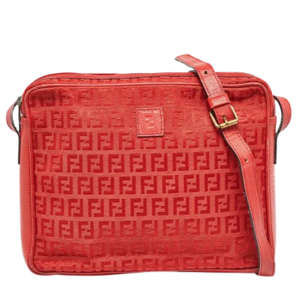 Fendi Vintage Pre-owned Canvas fendi-bags Red Dames