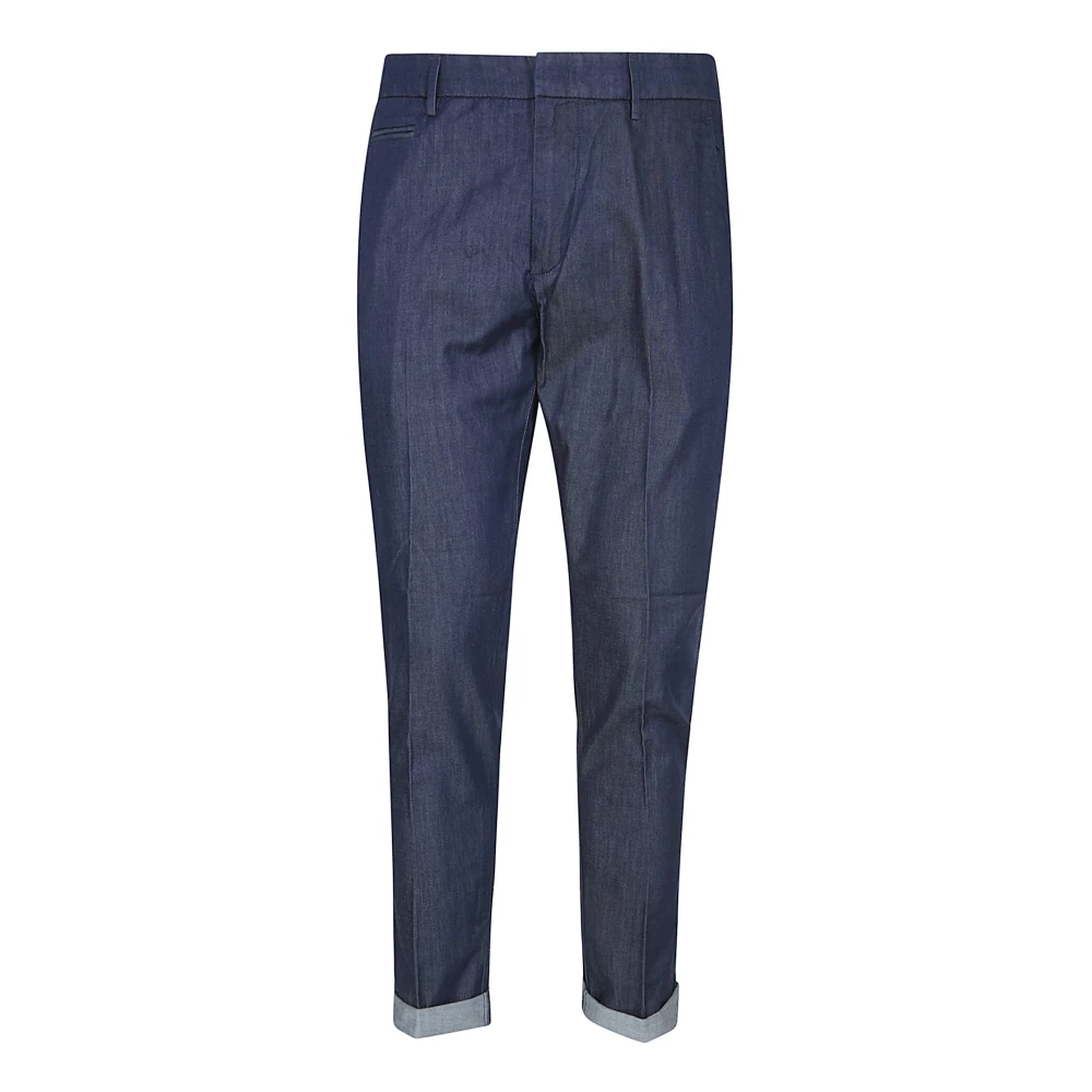Dondup Men's Blue Slim-Fit Trousers, W31, Joe Cotton Trousers