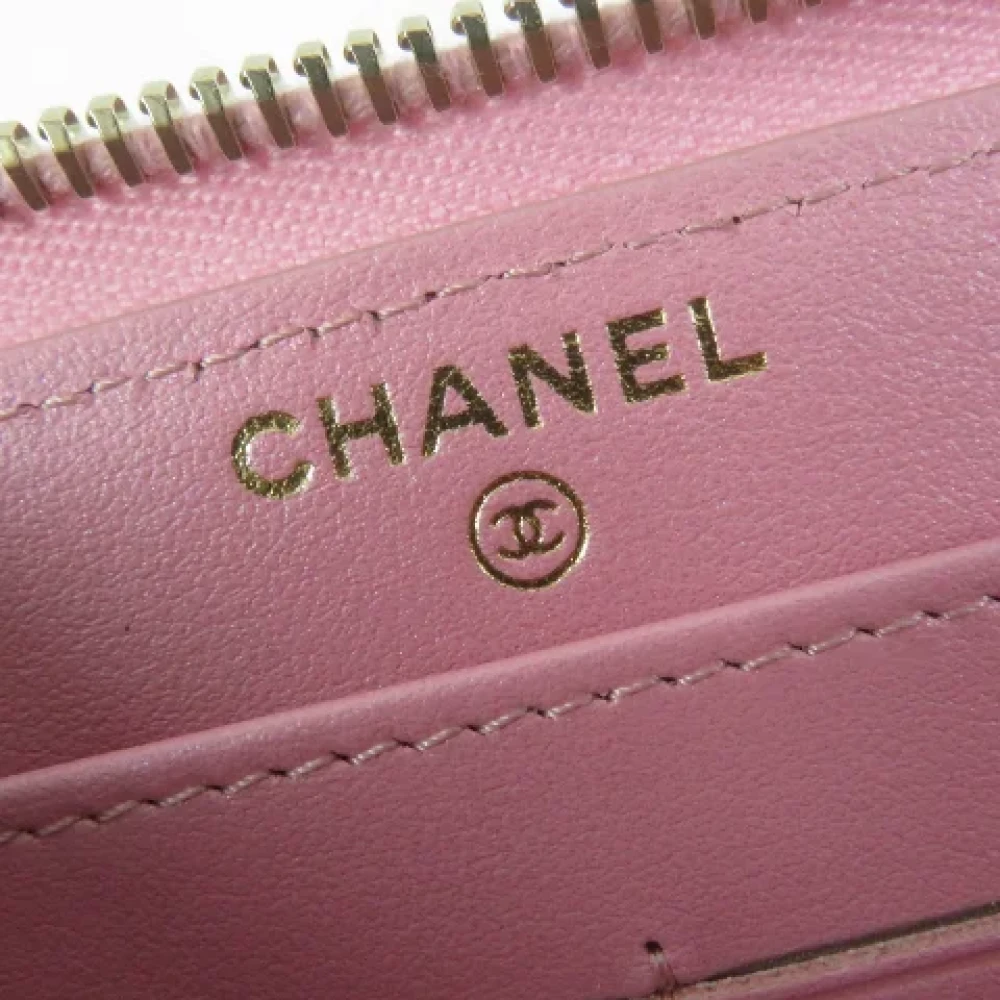 Chanel Vintage Pre-owned Leather wallets Pink Dames