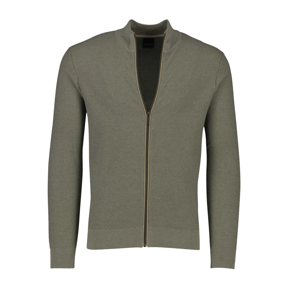 Bugatti Groen Vest met Rits Green Heren