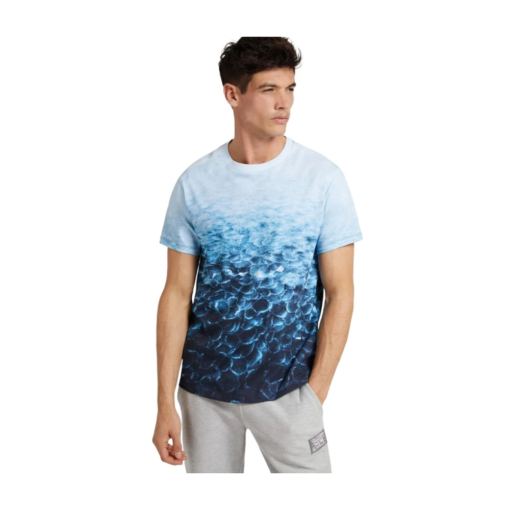 Guess T-Shirts Blue Heren