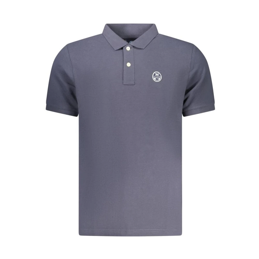 North Sails , Polo Shirts, Male, Blue, S, Cotton Polo Shirt