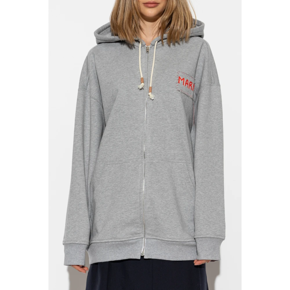 Marni Sweatshirt met logo Gray Dames