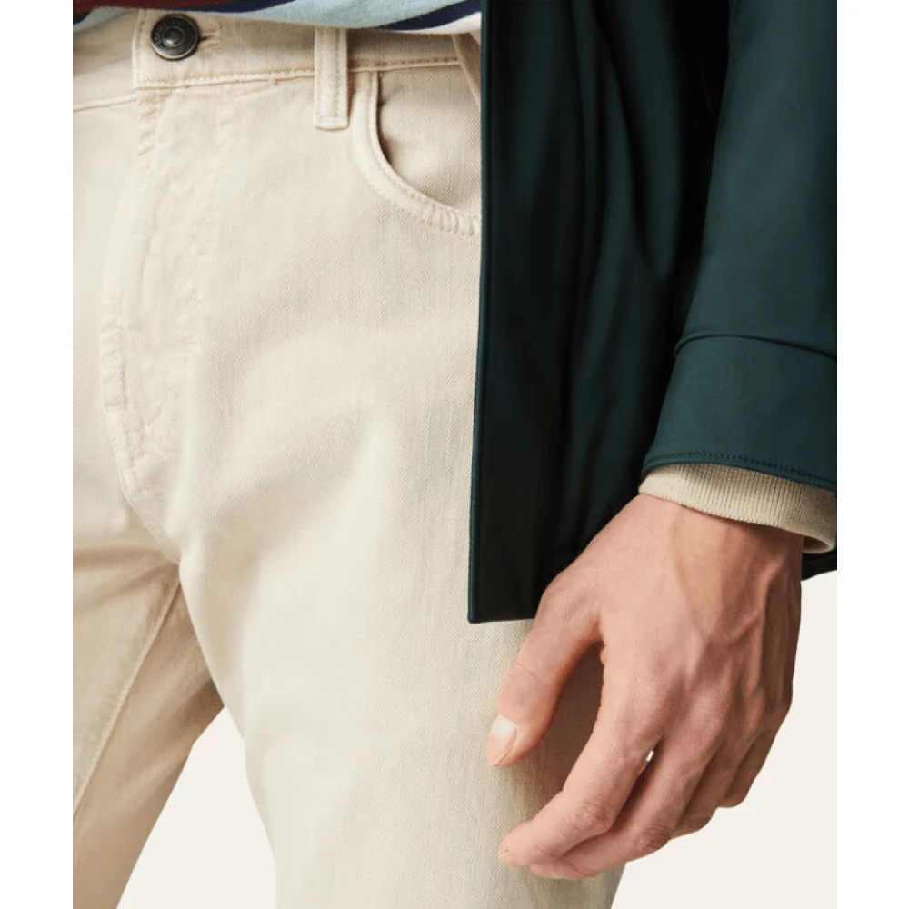 Loro Piana Beige Five-Pocket Cashmere Broek Beige Heren