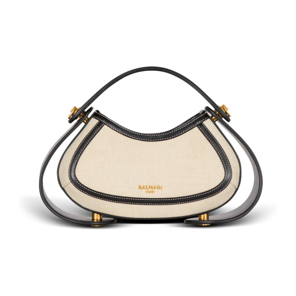 Balmain Middelgrote Jolie Madame tas van canvas en leer Beige Dames