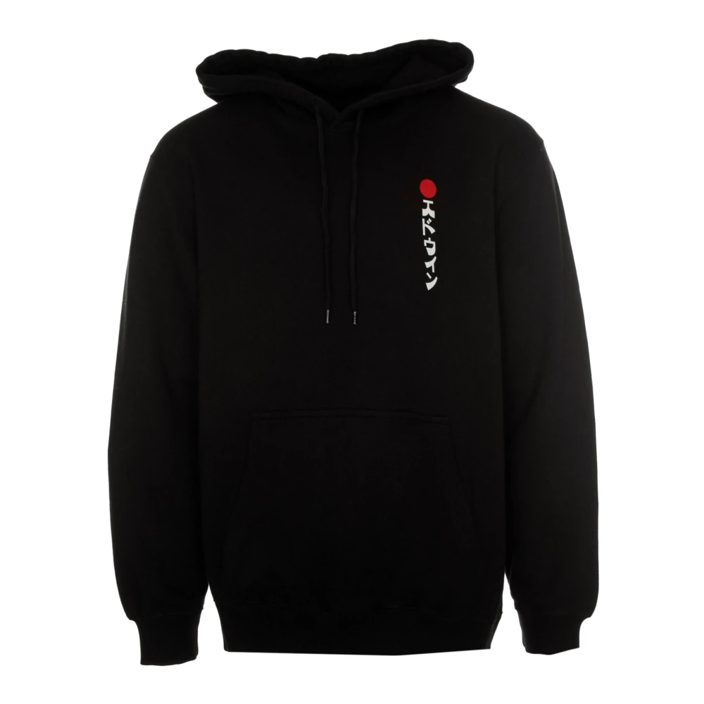 Edwin Hoodie met capuchon en trekkoord Black Heren