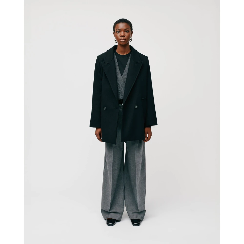IVY OAK Oversized Boxy Winterjas Black Dames