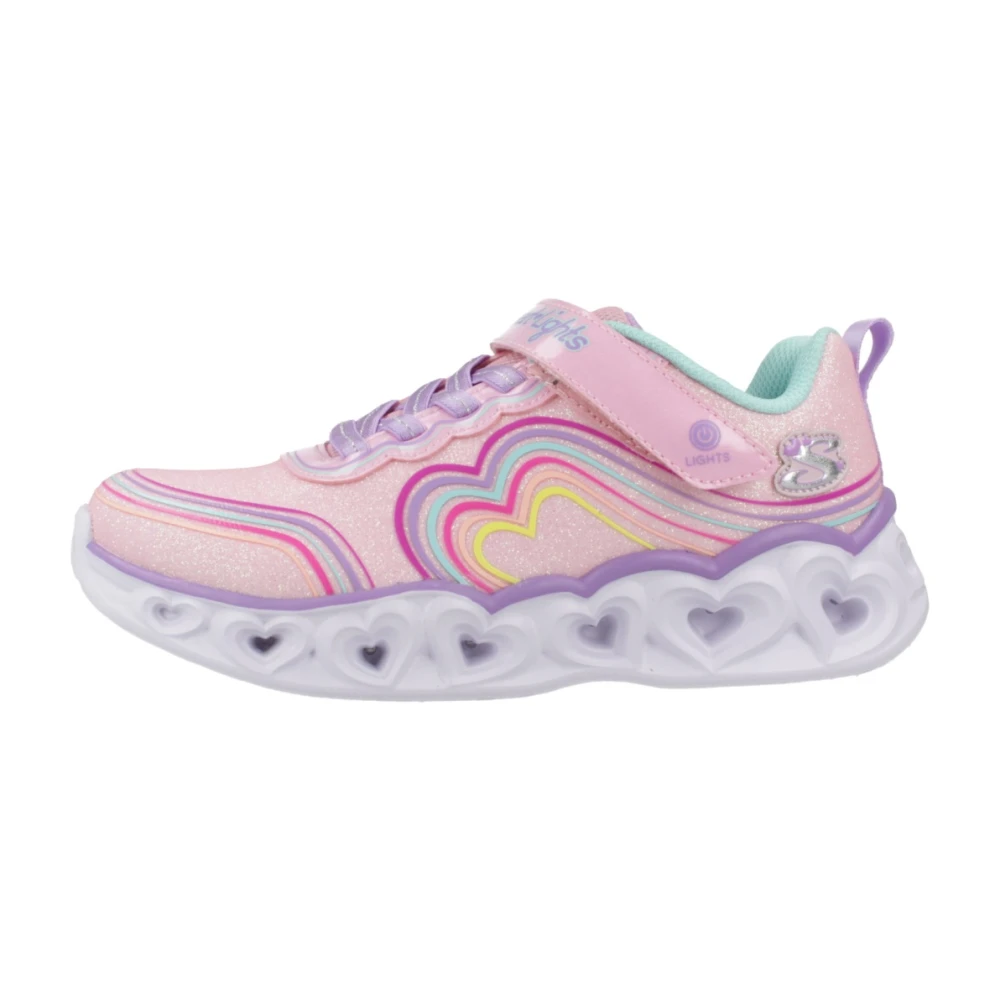 Skechers Heart Lights Retro Sneakers Pink, Flicka