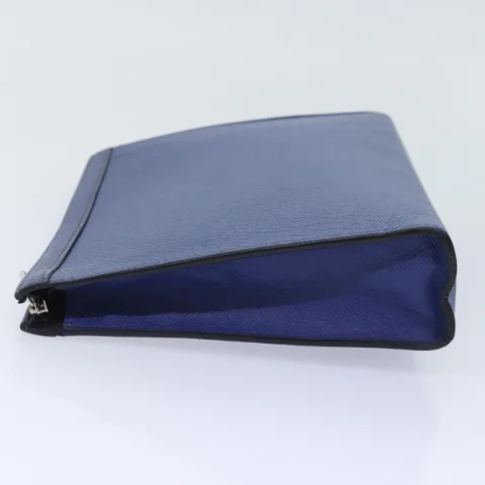 Louis Vuitton Vintage Pre-owned Leather clutches Blue Dames
