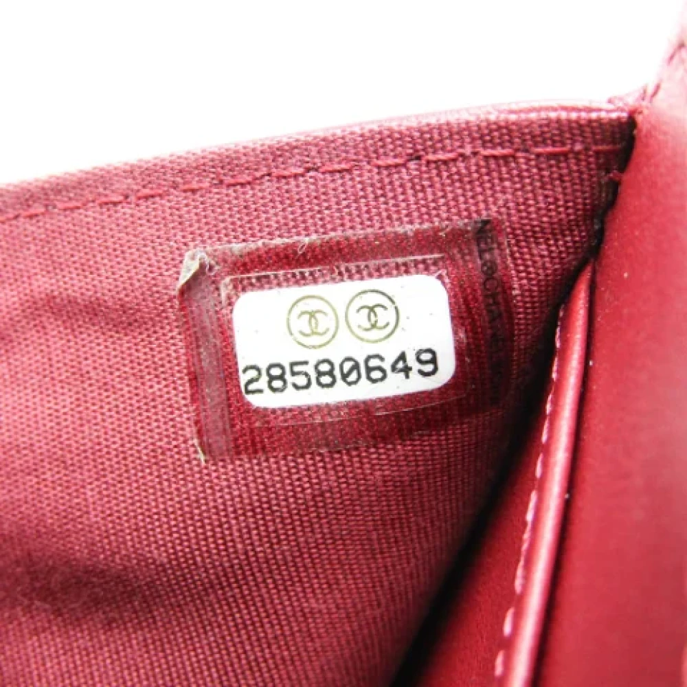 Chanel Vintage Pre-owned Leather wallets Red Dames