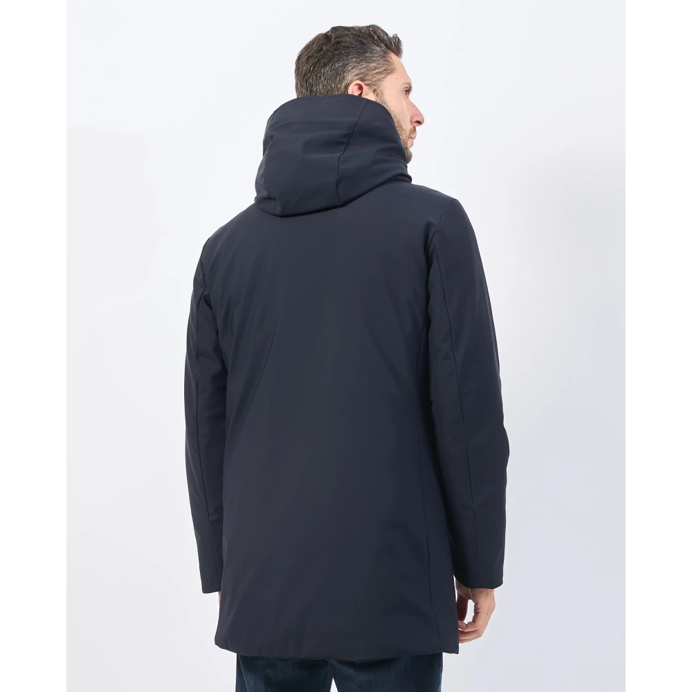 Bugatti Blauwe Parka met Capuchon en Rits Blue Heren