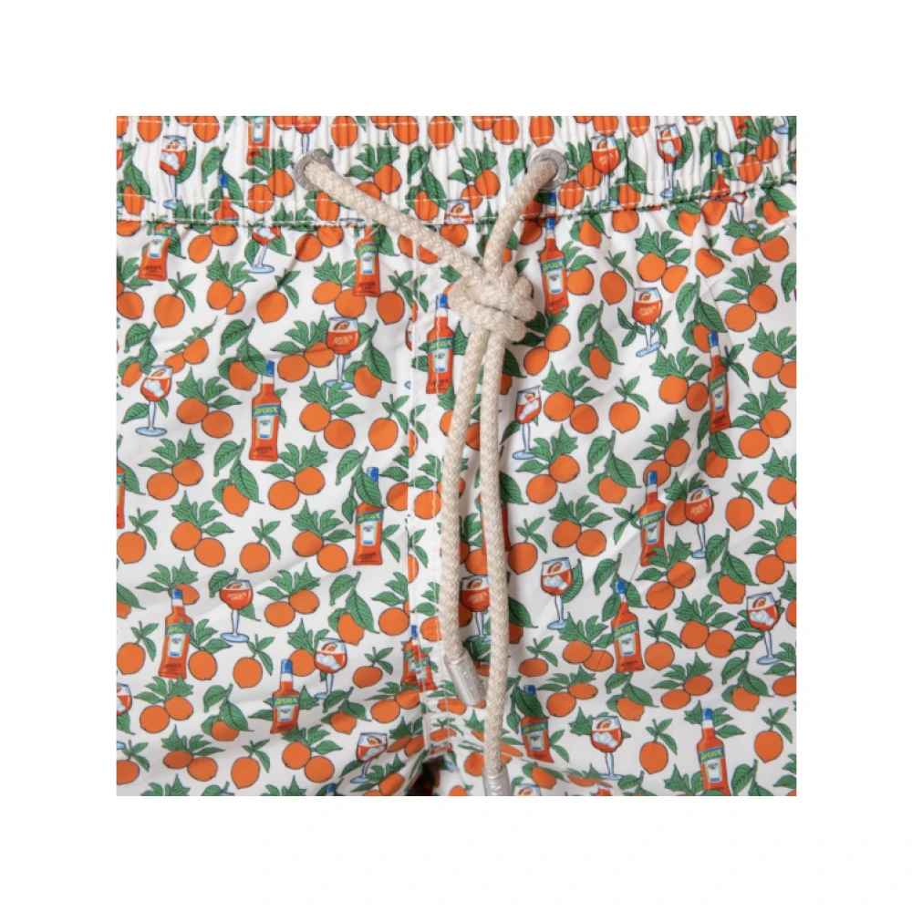 MC2 Saint Barth Witte Aperol Spritz en Sinaasappel Zwembroek Multicolor Heren