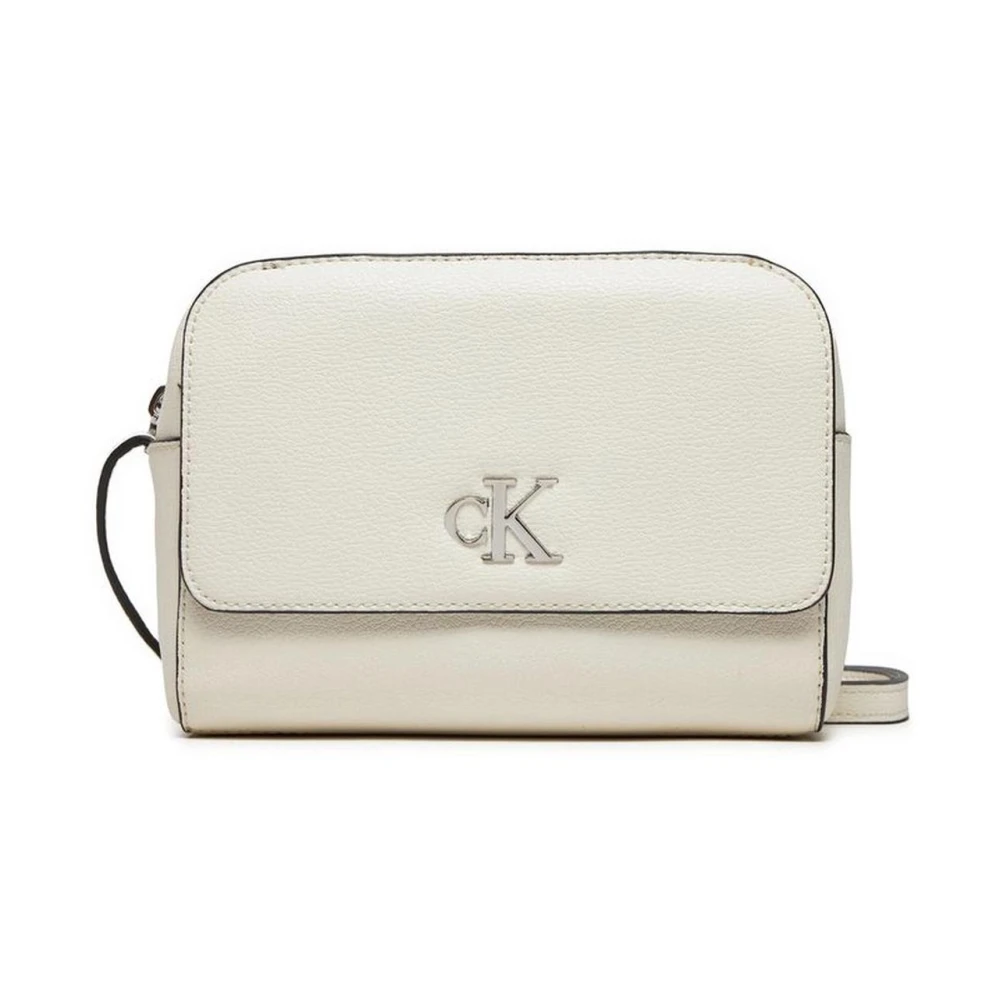 Calvin Klein Jeans Compacte synthetisch leren handtas White Dames