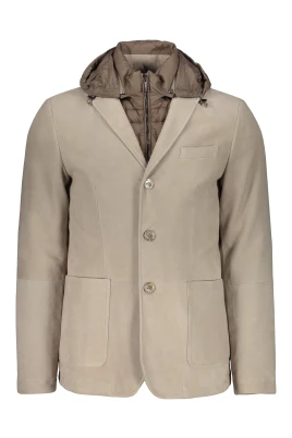 Elegant beige jacka, förfinad och mångsidig stil